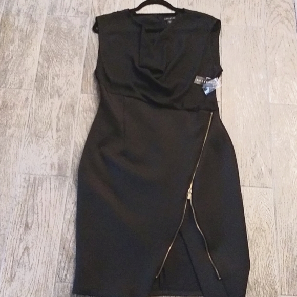 Metaphor Dresses & Skirts - Metaphorl Sexy Cowl-neck, Black Dress, Front Zipper, Back Keyhole/ Zipper L